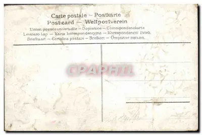 Paisagem com pombos — Boa Festa — União Postal Universal — Verso