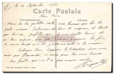 De Champagne — Epernay — Werk van de champagne. Het verpakking — J. Bracquemart, lib.édit., Epernay. — Achterkant
