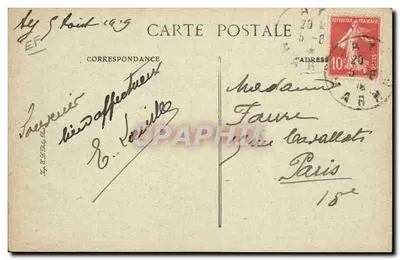 Weinlese in Champagne — Die Ernte der Trauben in den hohen Weinbergen — B.D. Nr. 3 — Rückseite