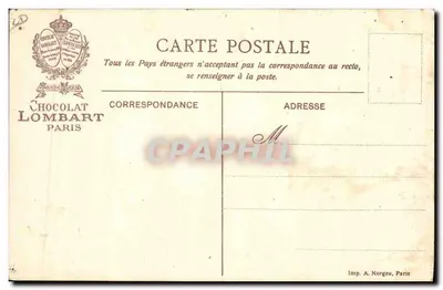 A Pirougravura — Chocolate Lombart — Editor A. Norgeu, Paris — Verso