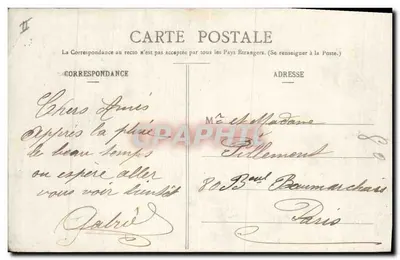 Bilhete postal antigo Forêt de Fontainebleau - Le Jupiter — n°103 — Verso