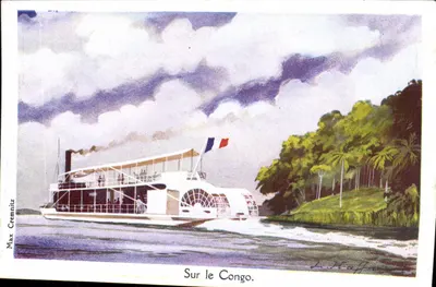 No Congo — navio a vapor francês — Max Cremnitz, Ligue Maritime et Coloniale