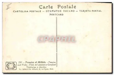 Pensées et Pâtes — Pansées et Pâtes — P.J. Gallais & Cie, Paris — Rewers