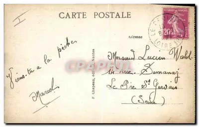 Le Croisic (Loire-Inf.) — Le Phare — F. Chapeau, Nantes — Rewers