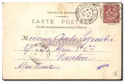 Marseille — Le Phare Sainte-Marie — Phototypie J. Laeber, 73, rue Chinateau, n°79 bis — Verso