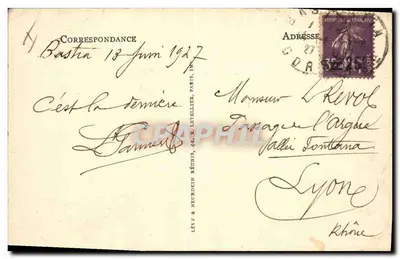 Bastia — Entrée du Port et le Grand Phare — L.L. — L.L. Éditeur — Verso