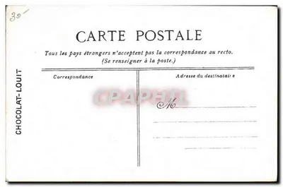 Toulon - Canots-majors opuszczające port — wydane dla CHOCOLAT-LOUIT — Rewers