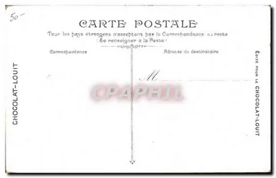 Infantería. Salida de un soldado en permiso — L.V. & Cie, n° 3592 — Reverso