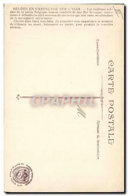 Belgas em emboscada no Yser — L.V.C. D.2 — Verso