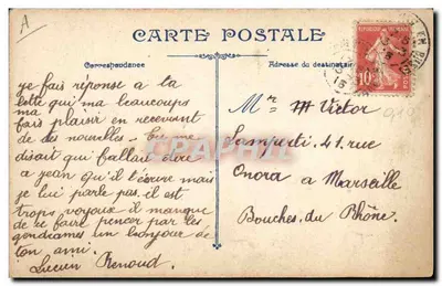 Franse soldaten in rust — De vlag — L.V.C. — Achterkant