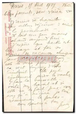 Frau mit Zeitungshut — Le Petit Parisien — Verlag C. K. P. n°3527 — Rückseite