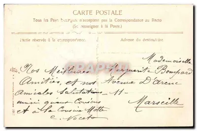 Bouquet de violettes em um cesto — Amizade — editor não visível — Verso