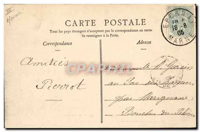 Elektriciteitscentrale — Moët & Chandon — Uitgever: Ém. Choque, Imp.-Uitg. Épernay (Deposito) — Achterkant