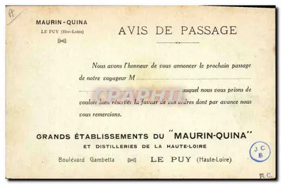 Le Puy — Teatro, Palácio de Justiça, Liceu das Meninas, Casino — Cliché M. Q. n°6 — Verso