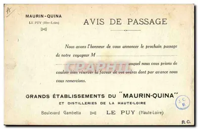 Aigouilhe — Rocha e capela de São Miguel (altura 93 metros) — Maurin-Quina, N° 12 — Verso