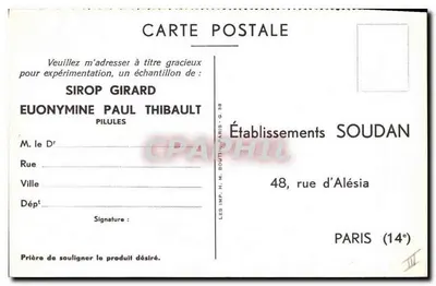 Sirop Girard — A Saúde das Crianças — Établissements Soudan — Verso