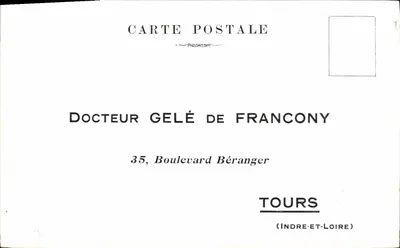 Doktor Gelé de Francony — Tours (Indre-et-Loire) — Komercyjna kartka pocztowa
