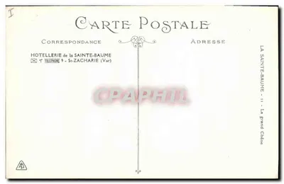 Zdeformowany drzewo — Sainte-Baume — HOTELLERIE de la Sainte-Baume — Rewers