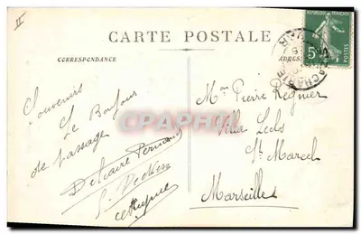 La Sainte-Baume - O Grande Carvalho — Bilhete postal antigo n°3258, editor anônimo — Verso