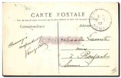 O Grande Carvalho da Floresta de Nieppe — 6 quilômetros de Hazebrouck — editor não identificado — Verso