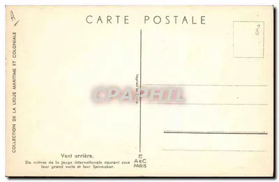 Velas ao vento — Ventoinha — Coleção da Liga Marítima e Colonial — Verso