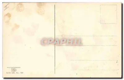 Bukiet kwiatów — niebieskich i białych — Photochromie, seria 508, nr 789 — Rewers