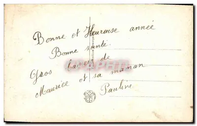 Bouquet de violetas e de mimosa — Bonne Année — editor NOLER n°2970 — Verso
