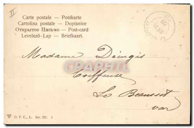 Pavot — Flor colorida — D.T.C., L. Série 221 — Verso