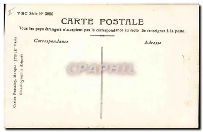 Bukiet piononów — Oeillet Fidélité — Série VBC N° 3086 — Rewers