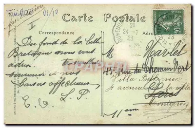 Brignogan (Finistère) — Molo Pontusval i skały — wydawca Stare Wydawnictwo Neubert & Cie, nr 380 — Rewers