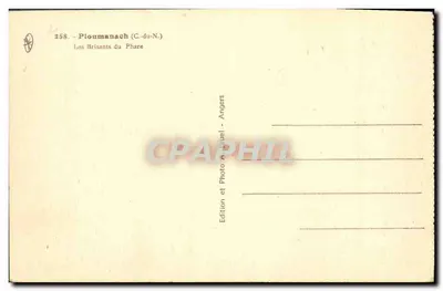 Ploumanach (C.-du-N.) — Os Quebrantos do Farol — Edição A. Buel - Angers, n° 258 — Verso