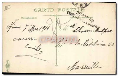 Artillerie — Distribuição de paille — LV & C° — Verso
