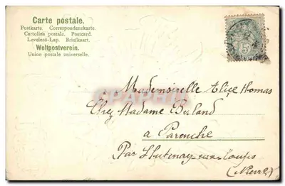 Arranjo de violetas — PENSEZ À MOI — S. A. — editor Ponseur, n° 1016 — Verso