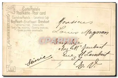 Violetas — Adivinhe quem? — União Postal Universal — Verso