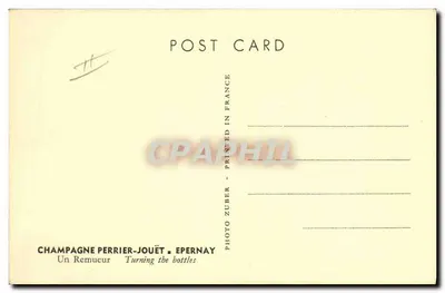 Champagne Perrier-Jouët — Um Removedor — Foto Zuber, Epernay — Verso
