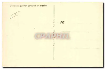 Un bonito pabellón construido en everita. — Imp. de Vaugirard, París. — Foto Janitz. — Reverso