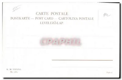 Caça à cavalo — Floresta de outono — M. M. Vienne, N° 218 — Verso