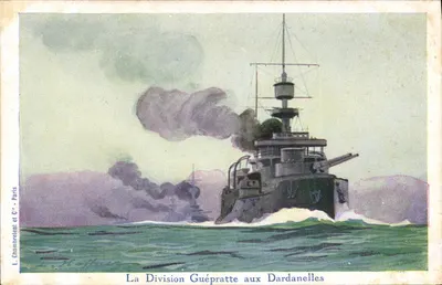 A Divisão Guépratte nos Dardanelos — E. Chambrérent e Cie, Paris