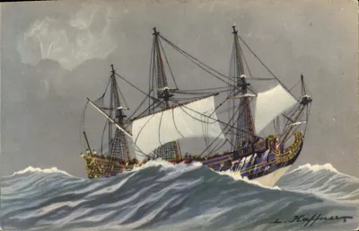 Navio-almirante de Tourville na Cape — O "Soleil Royal" — Coleção da Liga Marítima e Colonial, Impressora AEC Paris