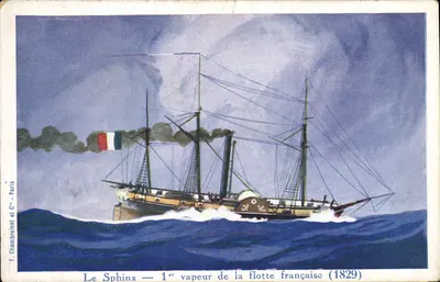 O Esfinge — 1ª vapor da frota francesa (1829) — F. Chambretent et Cie - Paris