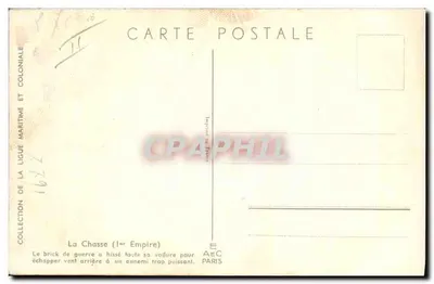 A Caça (1º Império) — brick de guerra — L. Hoffmann — Verso