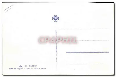 Biarritz — Efeito de ondas no fundo o farol — CAP — Verso