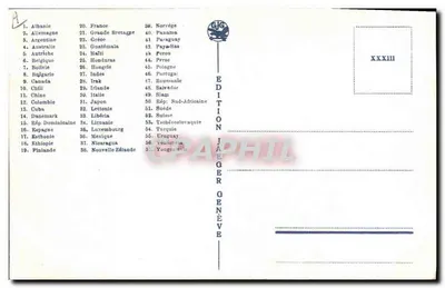 Pavilhões e Novo Palácio da Sociedade das Nações — Edição Jaeger Genève, n° 408 — Verso