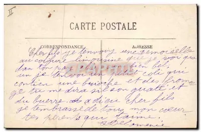 Limousine em Barbichet — Retrato de uma jovem com véu — série 26, editor não visível — Verso