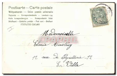 Arranjo de rosas — carte postale — série 241 — Verso