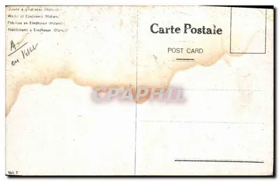 Enfants sous un parapluie — scène publicitaire pour une ampoule Philips ½ Watt — éditeur Stabilimenti a Eindhoven (Italie) — Vol. 7 — Verso