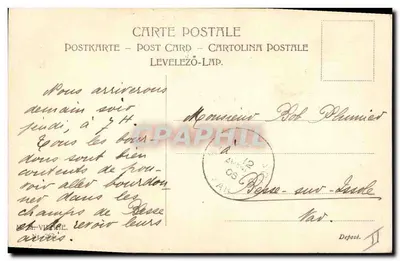Criança com pintinhos — Páscoa — editor anônimo — Verso