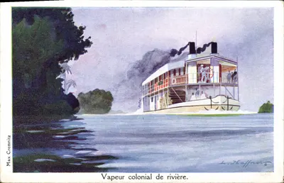 Vapor colonial de rio — ilustração de Max Cremnitz — L. Hoffners