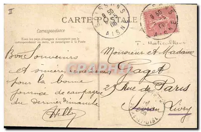 Soissons — O Jardim de Horticultura — Editor: A. Lefebvre, n° 147 — Verso