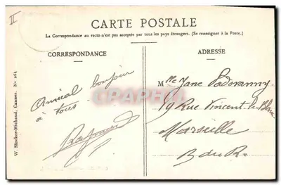 CANNES — Corte do mistral — W. Stocker-Michael, N° 564 — Verso
